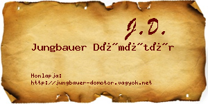 Jungbauer Dömötör névjegykártya